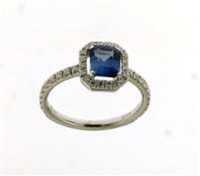 Anello Crivelli Donna in Oro bianco Zaffiro 1.24 Ct 72449761 - 72449761